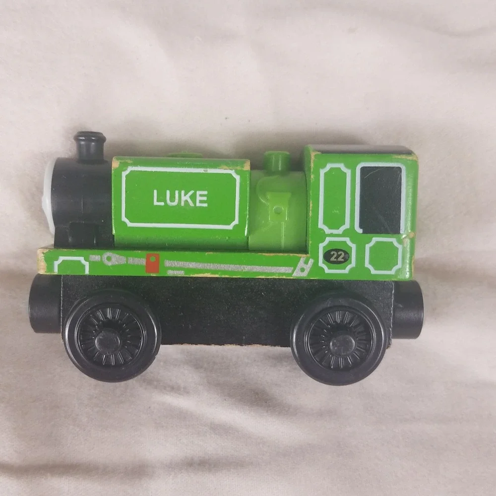 Thomas & Friends Wooden Railway Luke Engine vintage Green Good Y4087 No 22 Train